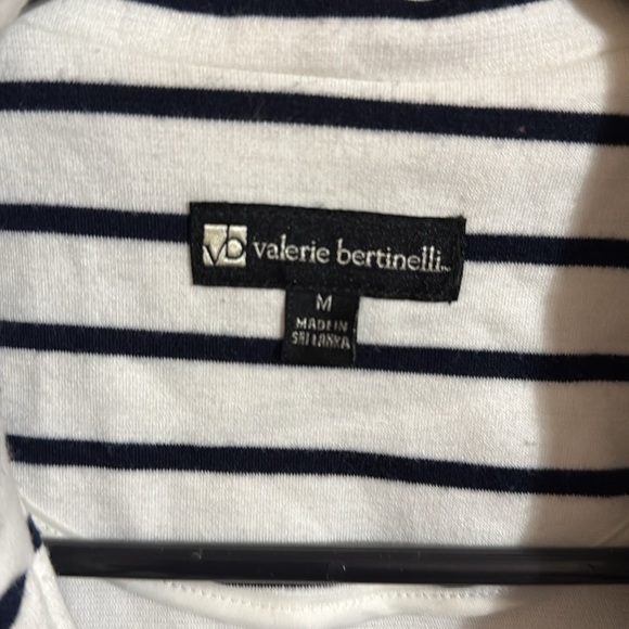 White and Blue Striped Blazer Jacket by Valerie Bertinelli - Picture 3 of 6